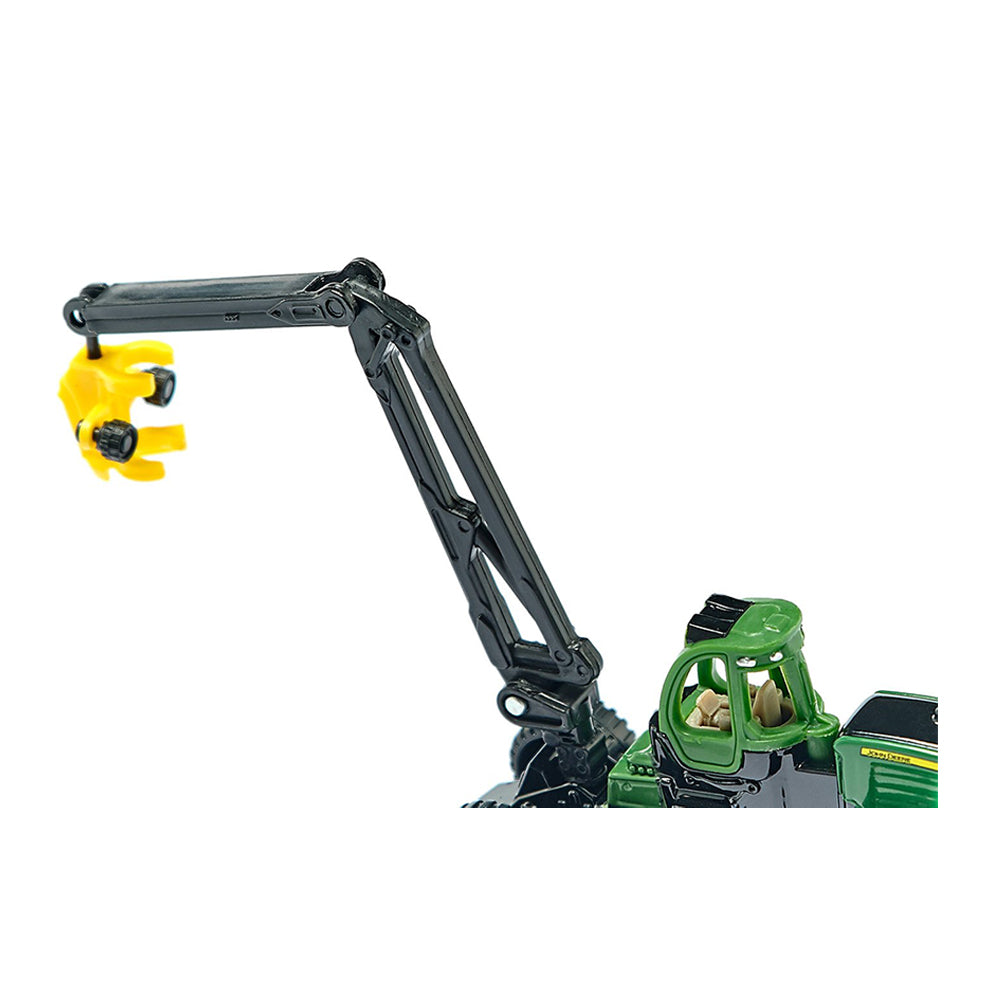 Siku 1:87 Scale John Deere Harvester Diecast Model With Tree Trunks Toy