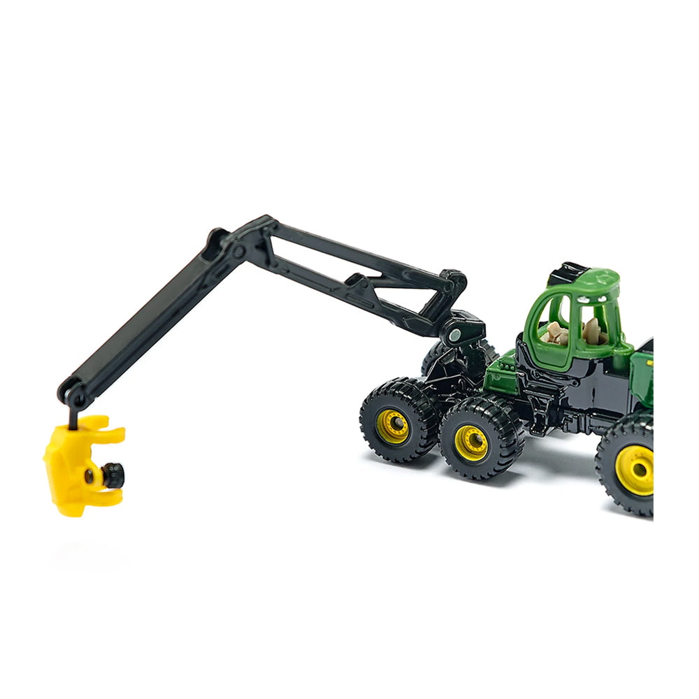 Siku 1:87 Scale John Deere Harvester Diecast Model With Tree Trunks Toy