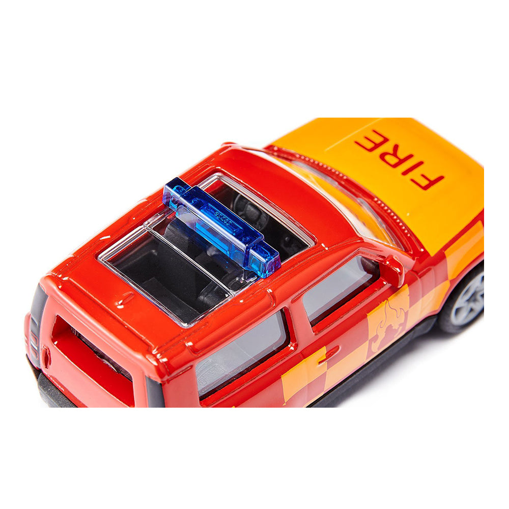 Siku Land Rover Defender Fire Brigade Car Red Yellow Diecast Model Toy