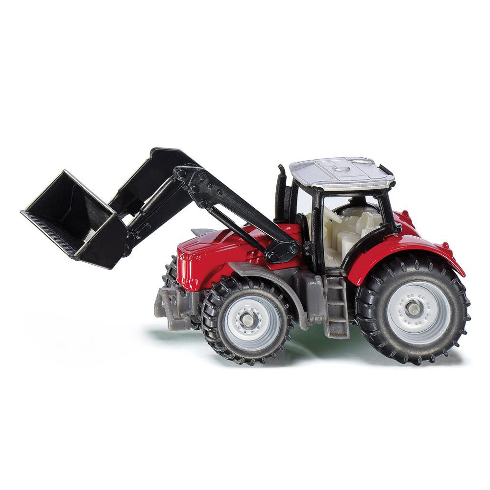 Siku Massey Ferguson Tractor With Front Loader Red Diecast Toy Model