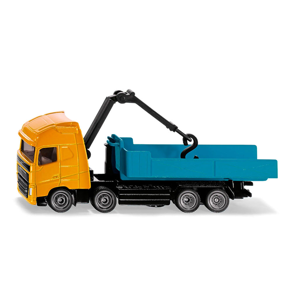 Siku 1:87 Scale Volvo Truck With Hooklift And Crane Construction Vehicle Model