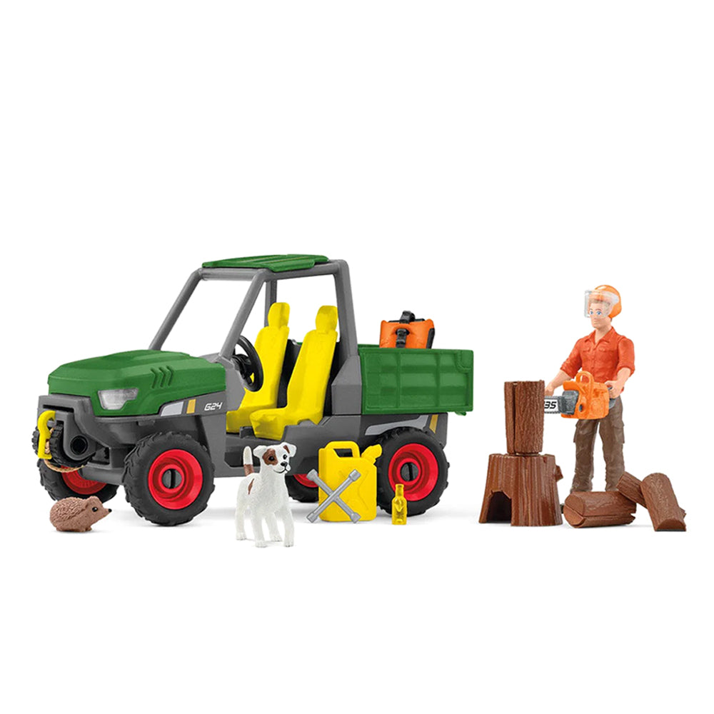 Schleich Farm World Working In The Forest Model Playset Kids Toy