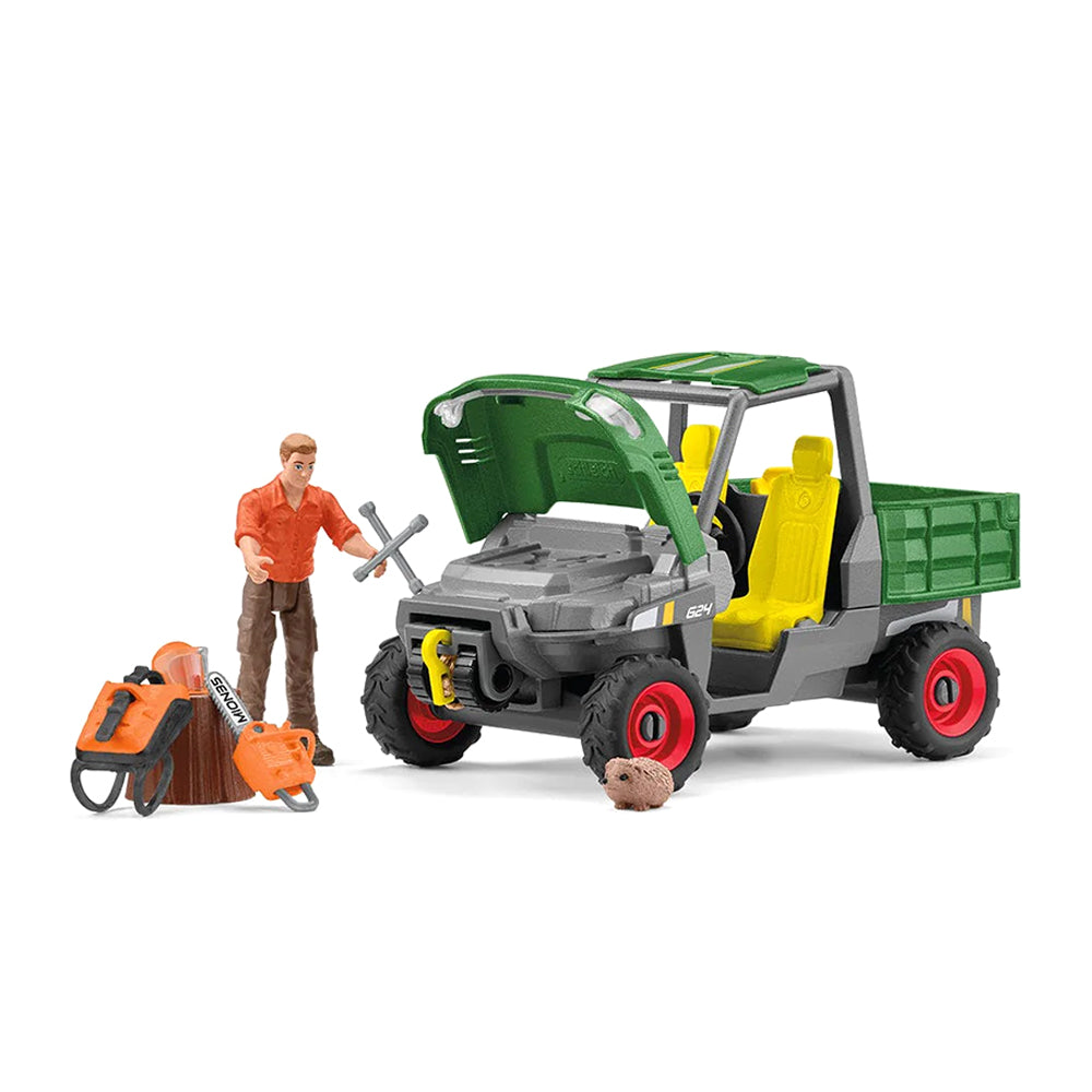 Schleich Farm World Working In The Forest Model Playset Kids Toy
