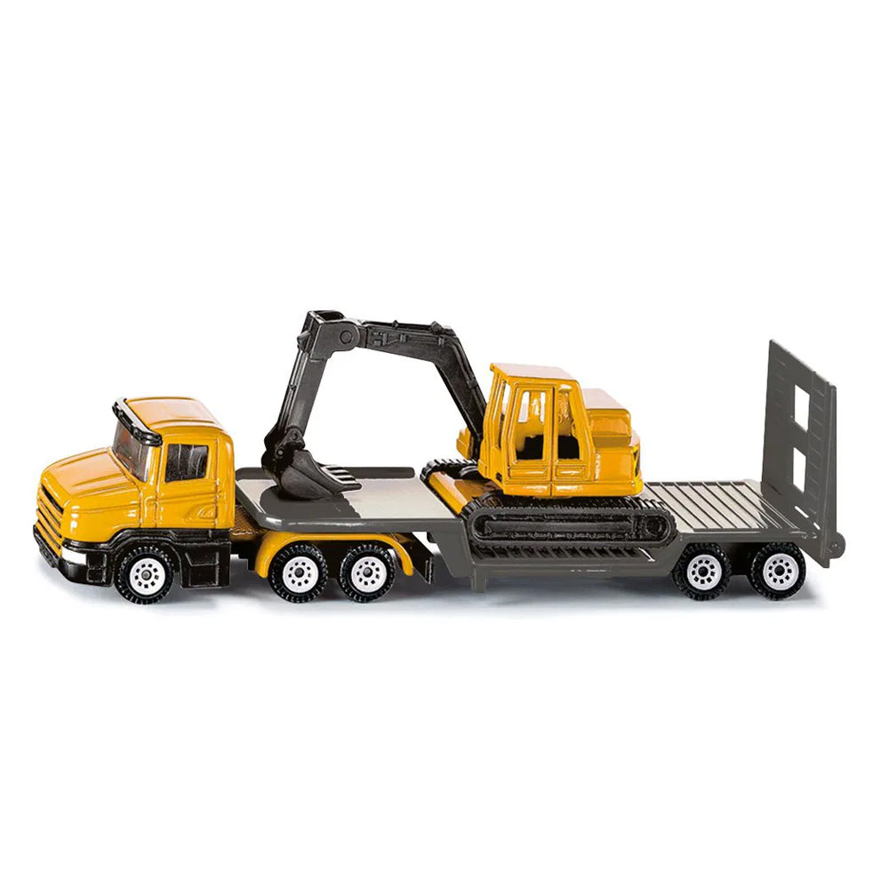 Siku Low Loader With Excavator Construction Vehicle Diecast Model