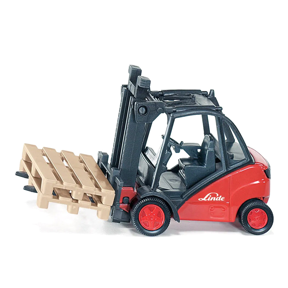 Siku 1:50 Scale Linde Forklift Truck With Two Pallets Diecast Model
