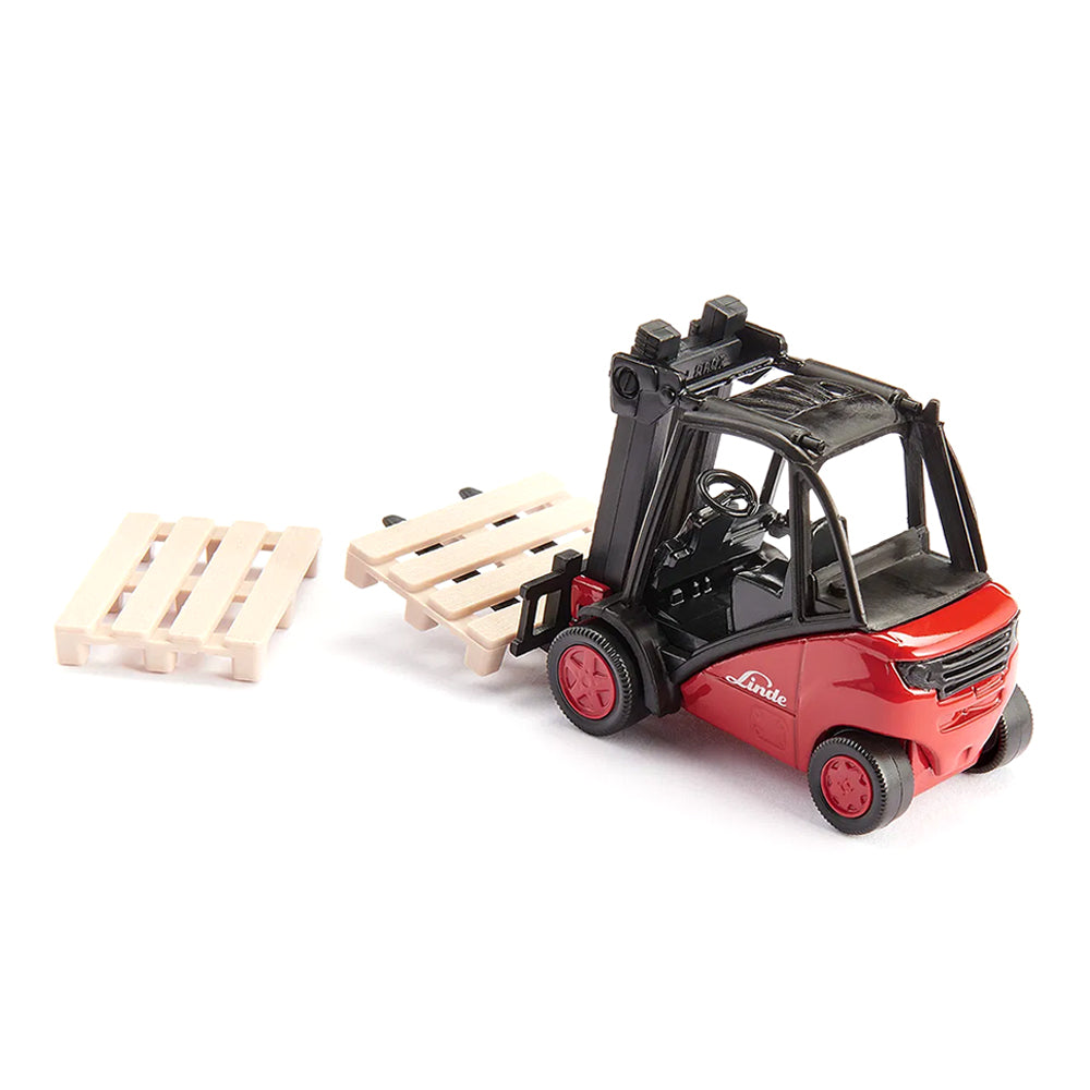 Siku 1:50 Scale Linde Forklift Truck With Two Pallets Diecast Model