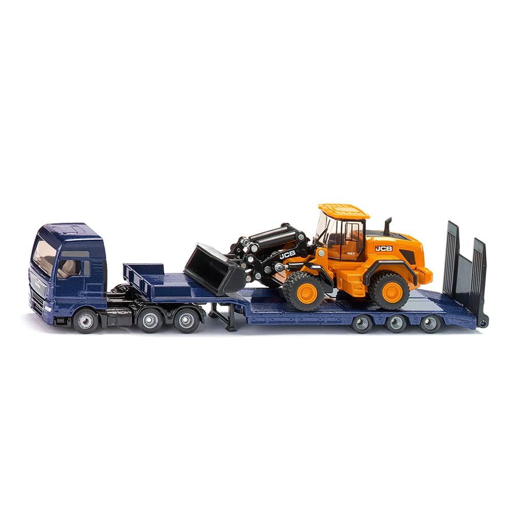 Siku 1:87 Scale MAN TGX XXL Truck With Low Loader & JCB Wheel Loader Diecast Toy