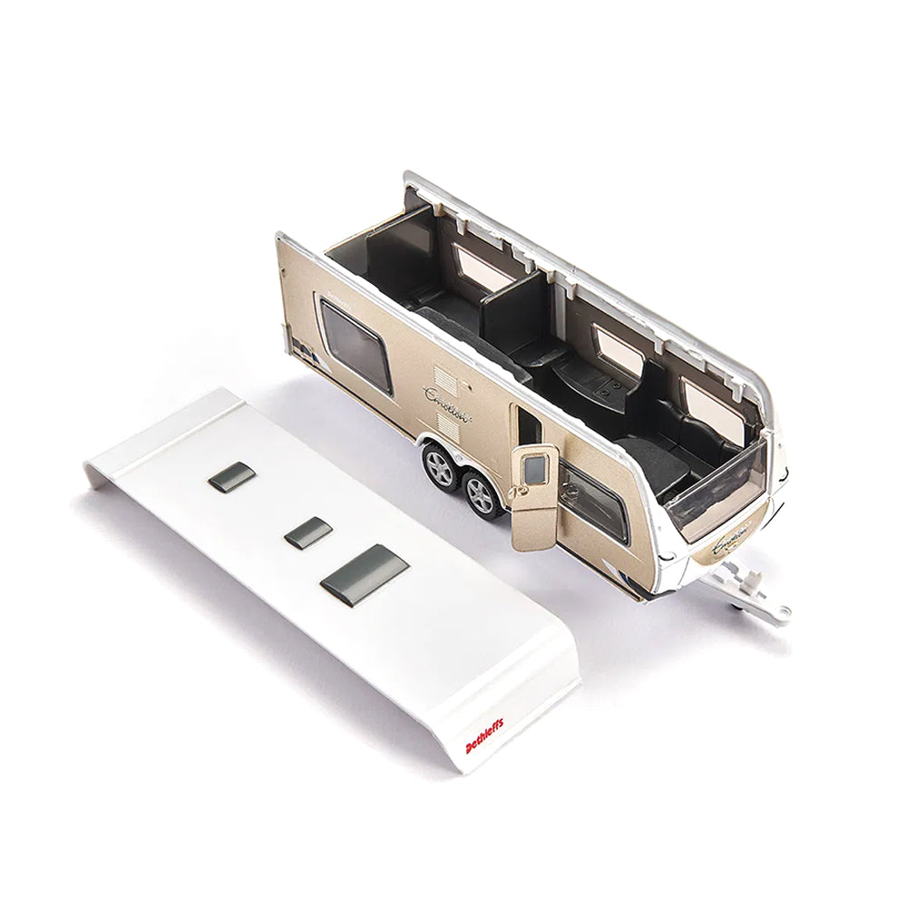 Siku 1:55 Scale Porsche Macan Turbo Car With Caravan Camping & Accessories Model