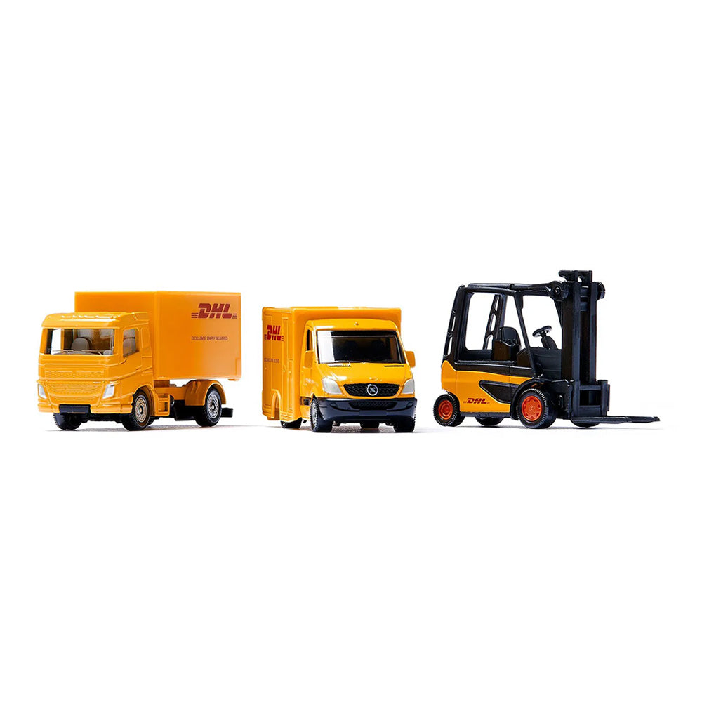 Siku DHL Logistics Gift Set 3 Vehicles With Accessories Model Toy Set