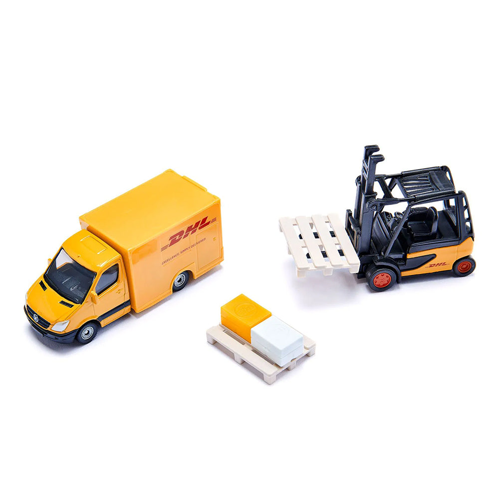Siku DHL Logistics Gift Set 3 Vehicles With Accessories Model Toy Set
