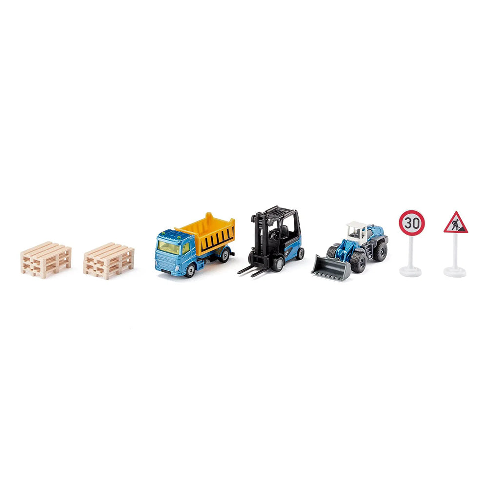 Siku Construction Site Gift Set 3 Vehicles With Accessories Model Toy Set