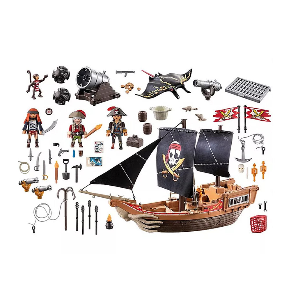 Playmobil Large Pirate Ship Building Kids Fun Toy