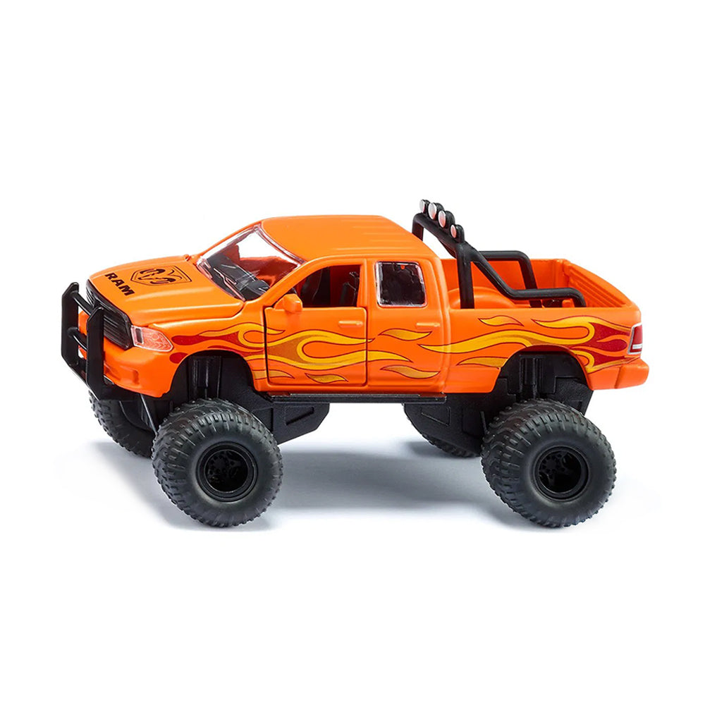 Siku 1:50 Scale RAM 1500 With Balloon Tyres Orange Flames Diecast Truck