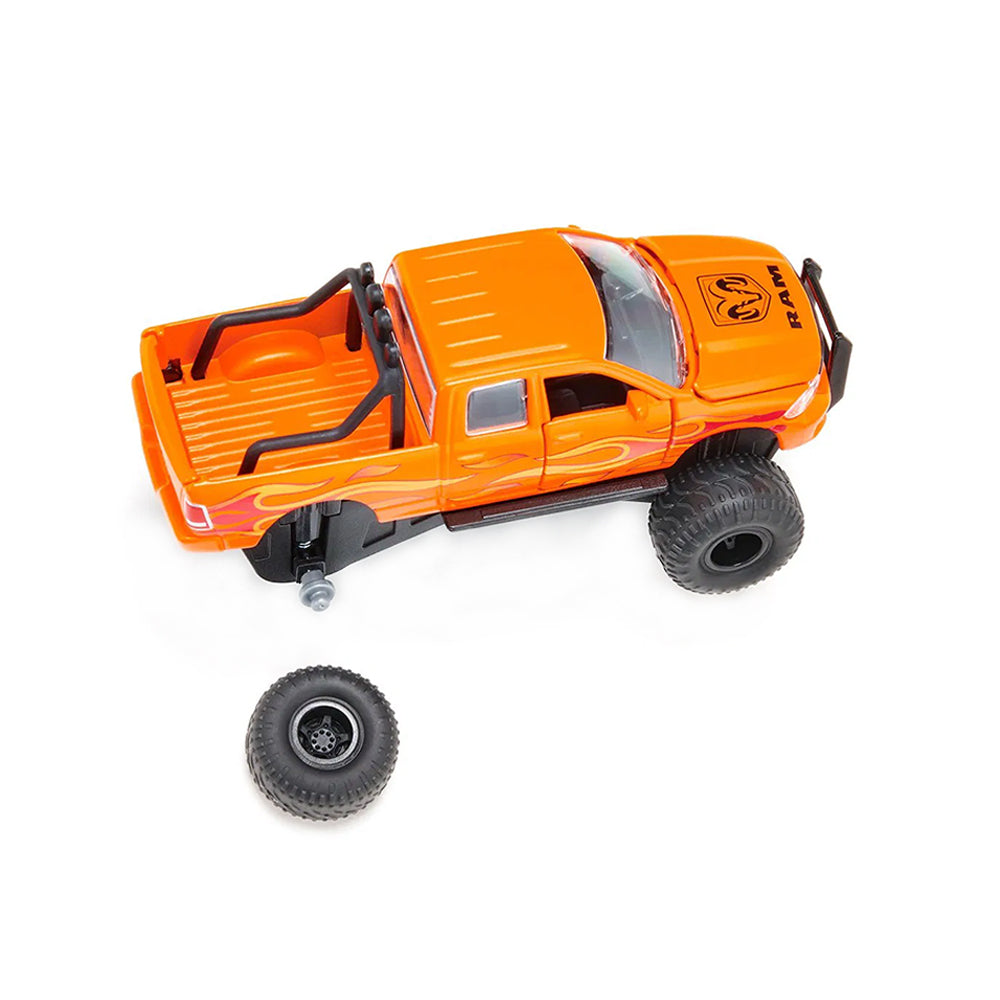 Siku 1:50 Scale RAM 1500 With Balloon Tyres Orange Flames Diecast Truck