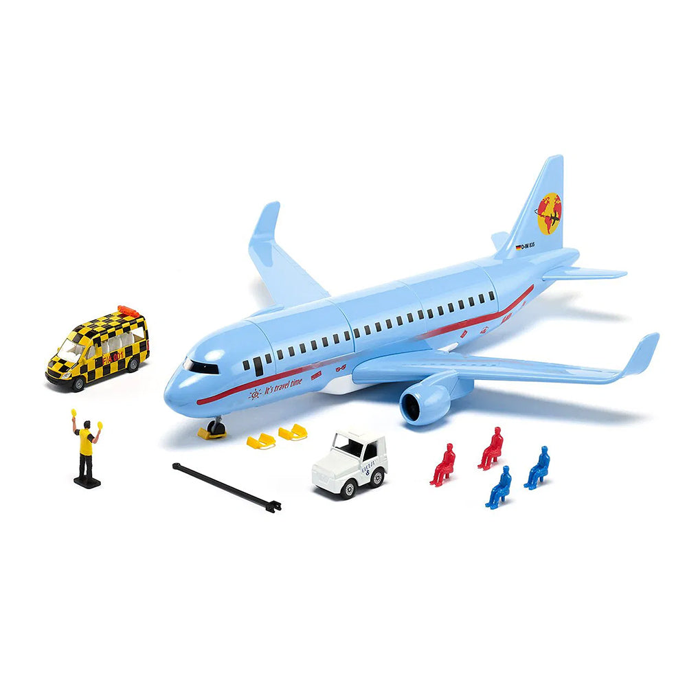 Siku Commercial Aircraft With Accessories Blue Model Toy