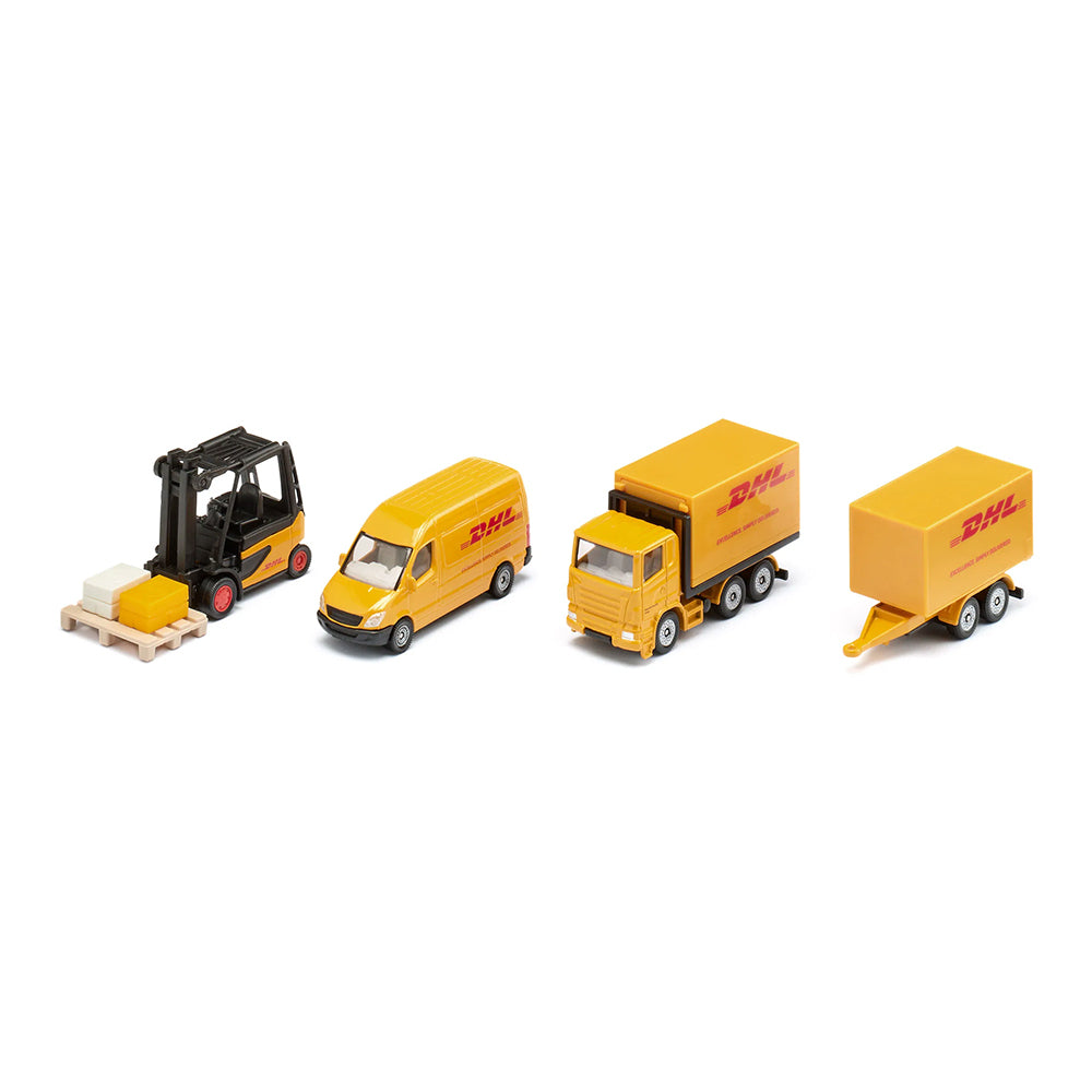 Siku DHL Logistics Truck With Forklift Gift Set Toy Yellow Model