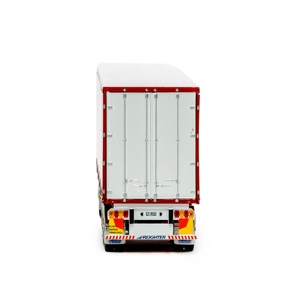 Drake 1:50 Scale Eziliner B Double Trailer Set Red Model ZT09278