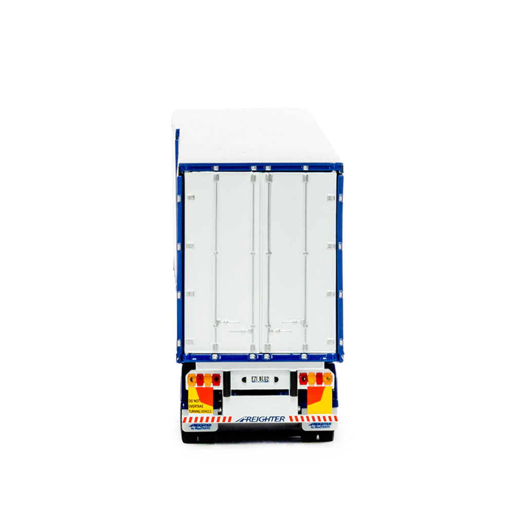 Drake 1:50 Scale Eziline B Double Trailer Set Blue Model ZT09277