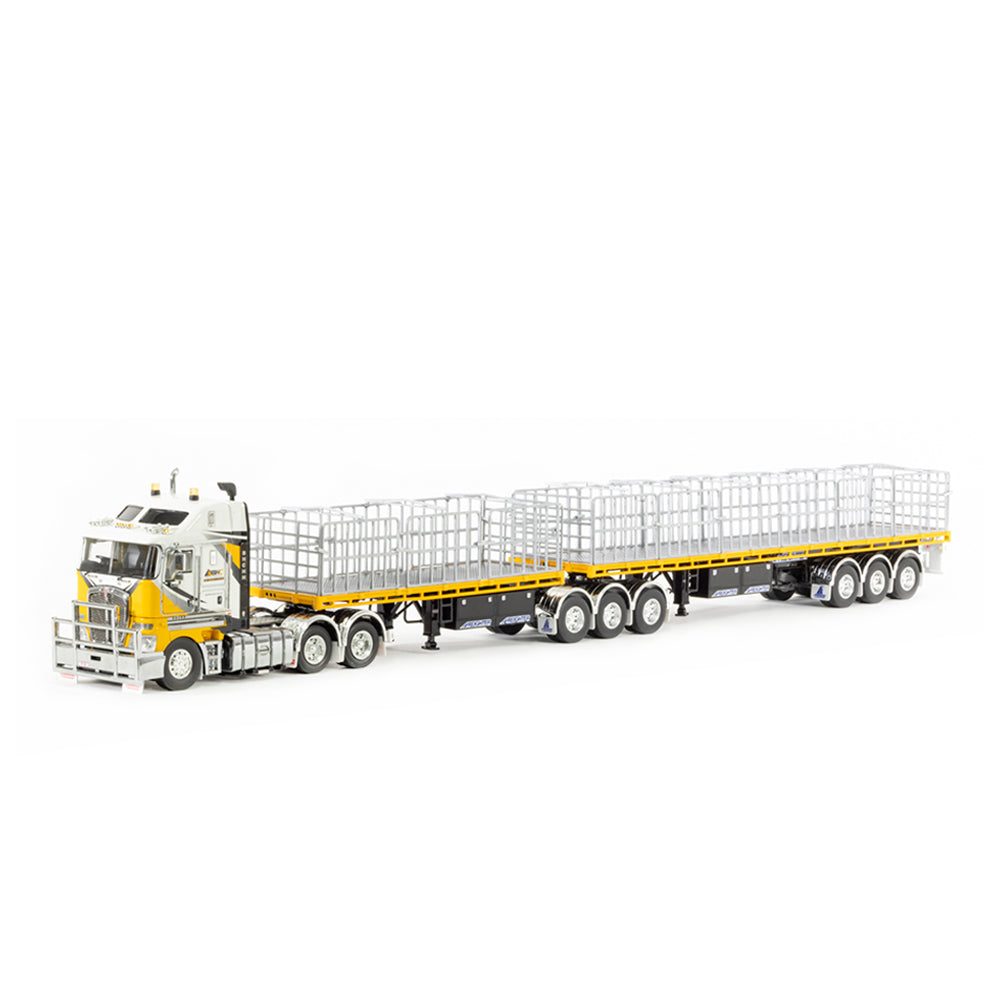 Drake 1:50 Scale Big Hill Cranes Kenworth K200 With Freighter B Double Combination