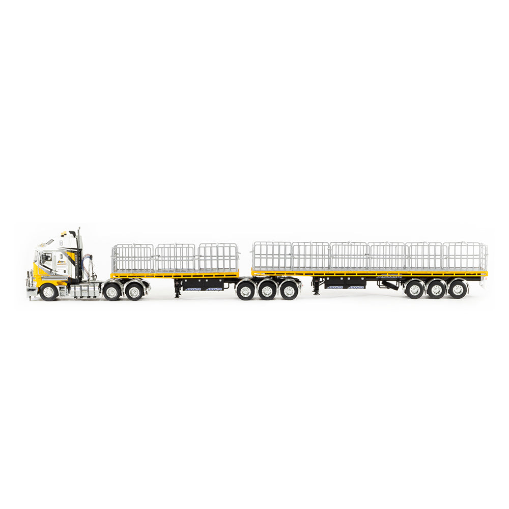 Drake 1:50 Scale Big Hill Cranes Kenworth K200 With Freighter B Double Combination