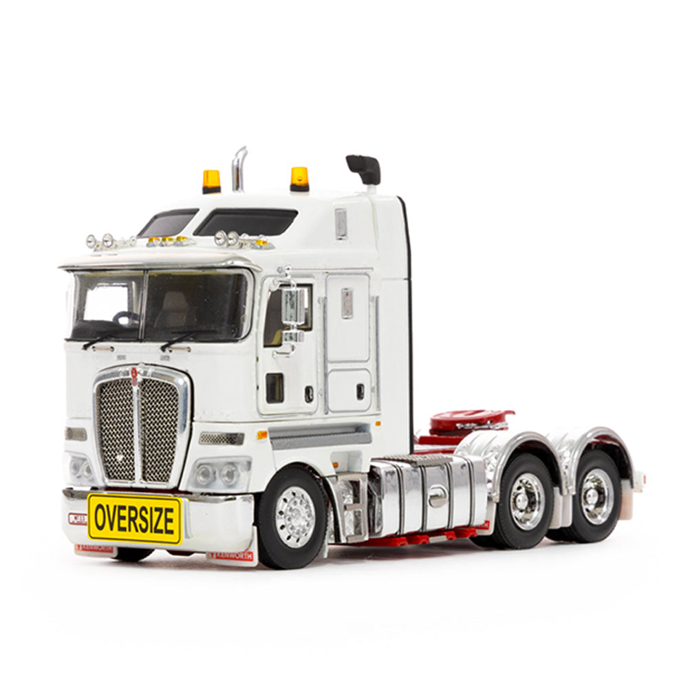 Drake 1:50 Scale Kenworth K200 2.3M Cabin Truck White With Red Chassis Diecast Model