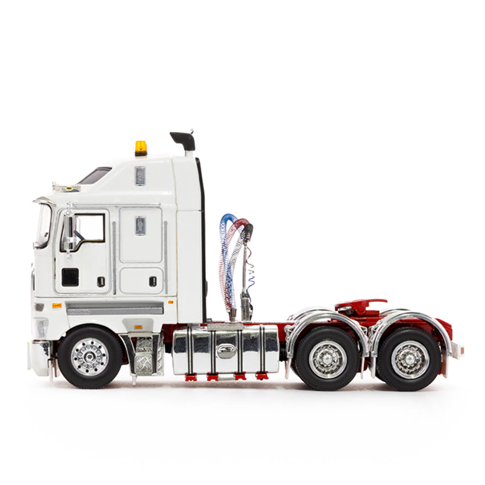 Drake 1:50 Scale Kenworth K200 2.3M Cabin Truck White With Red Chassis Diecast Model