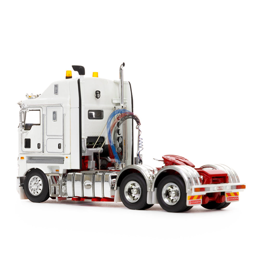 Drake 1:50 Scale Kenworth K200 2.3M Cabin Truck White With Red Chassis Diecast Model