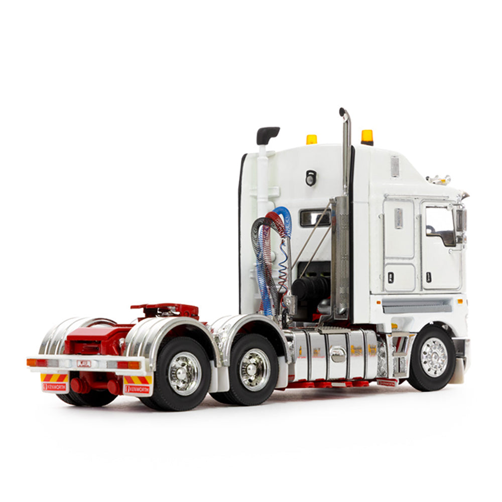 Drake 1:50 Scale Kenworth K200 2.3M Cabin Truck White With Red Chassis Diecast Model