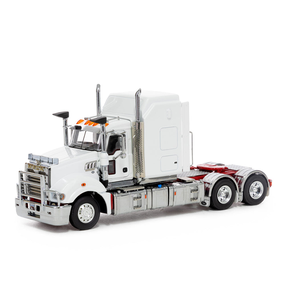 Drake 1:50 Scale Mack Late Edition Super Liner Truck White Red Chassis Model