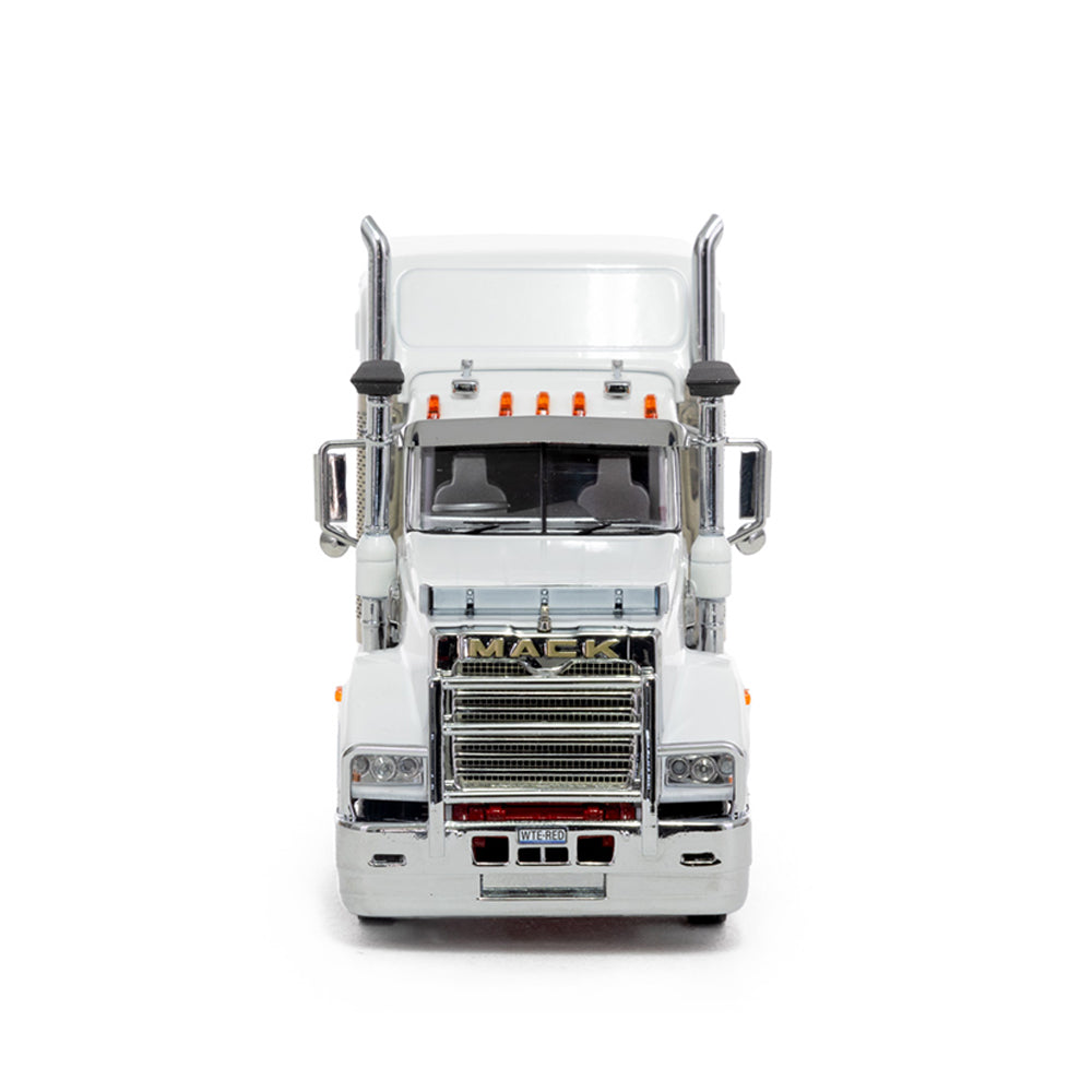 Drake 1:50 Scale Mack Late Edition Super Liner Truck White Red Chassis Model