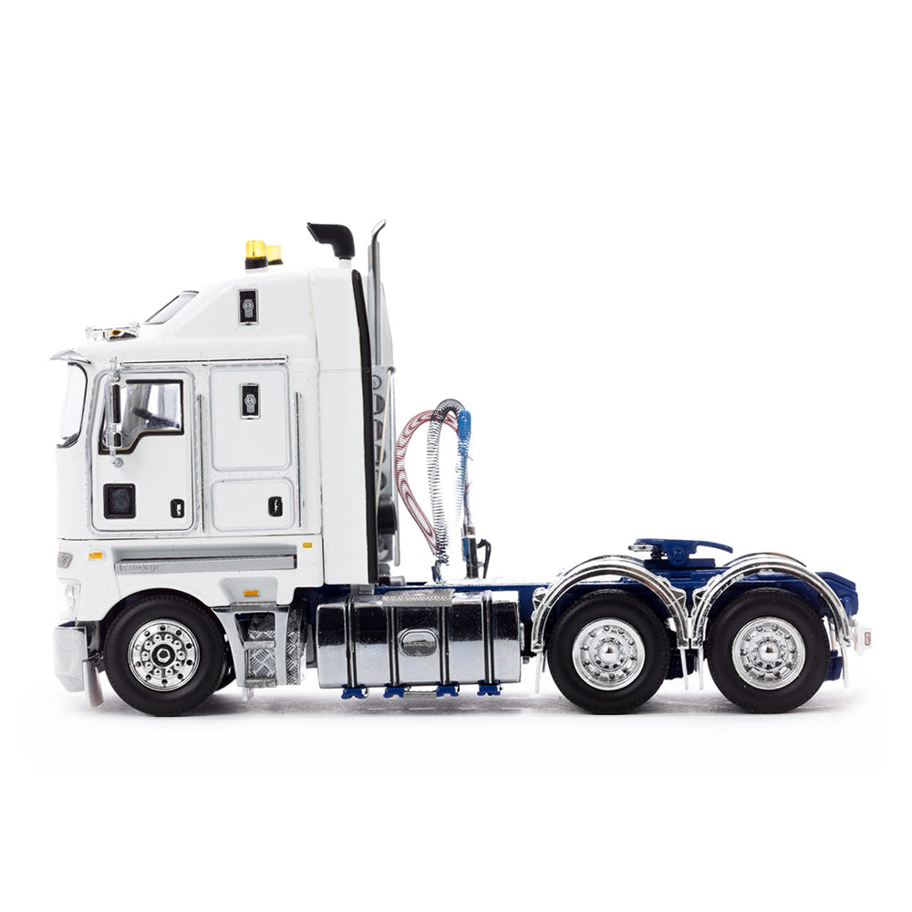 Drake 1:50 Scale Kenworth K200 2.3M Cabin Truck White Blue Chassis Diecast Model