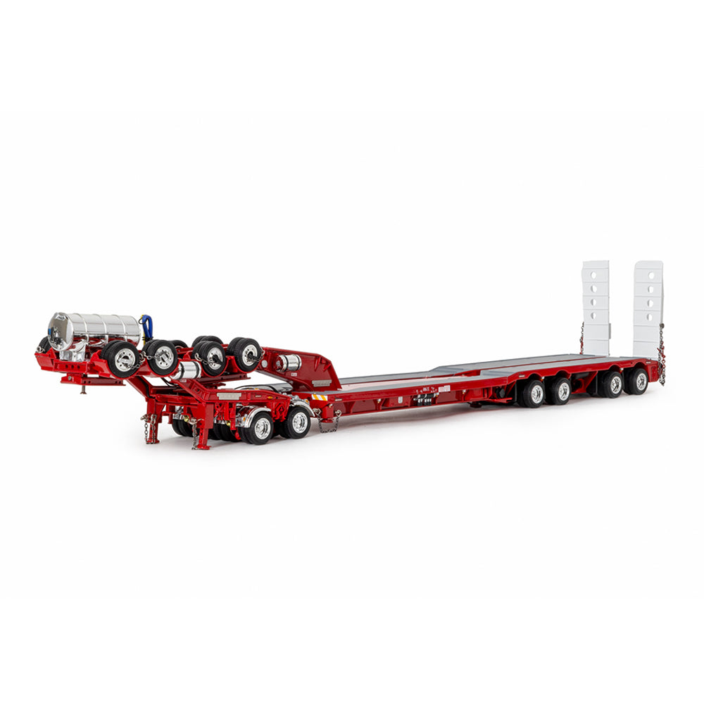 Drake 1:50 Scale 4×8 Swingwing Drop Deck Trailer & 2x8 Dolly Russo Red Transport Model