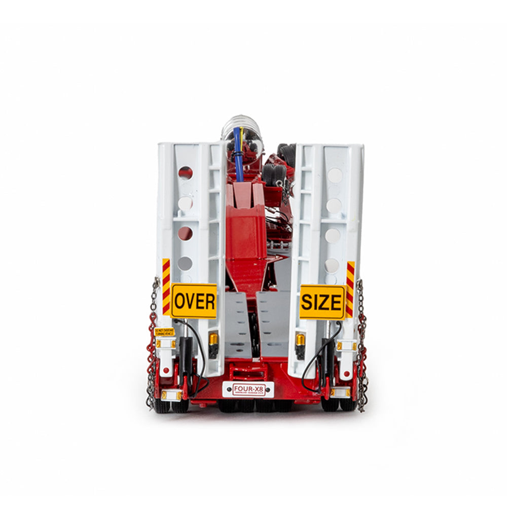 Drake 1:50 Scale 4×8 Swingwing Drop Deck Trailer & 2x8 Dolly Russo Red Transport Model