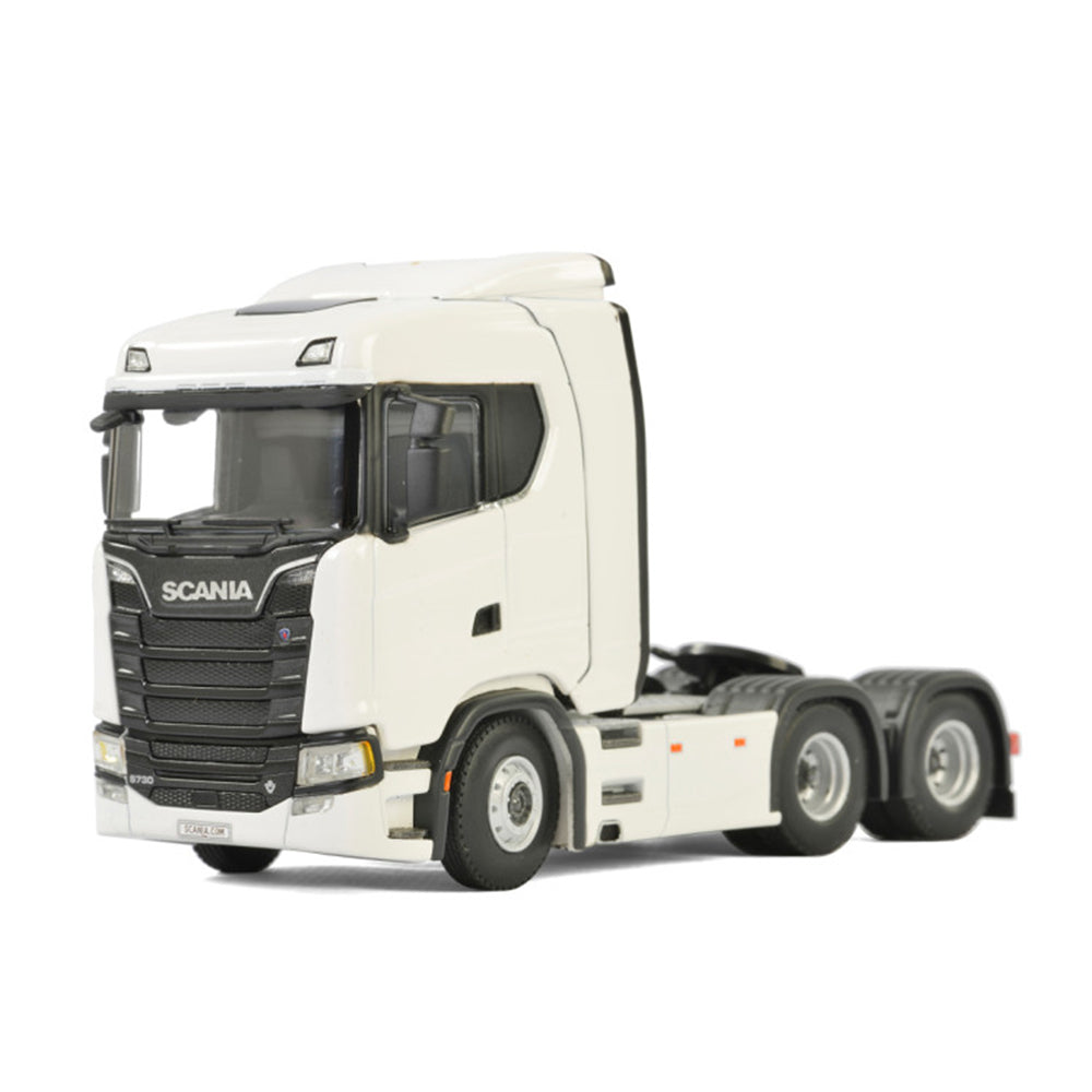 WSI 1:50 Scale Scania S Normal CS20N 6x2 Tag Axle White Diecast Model