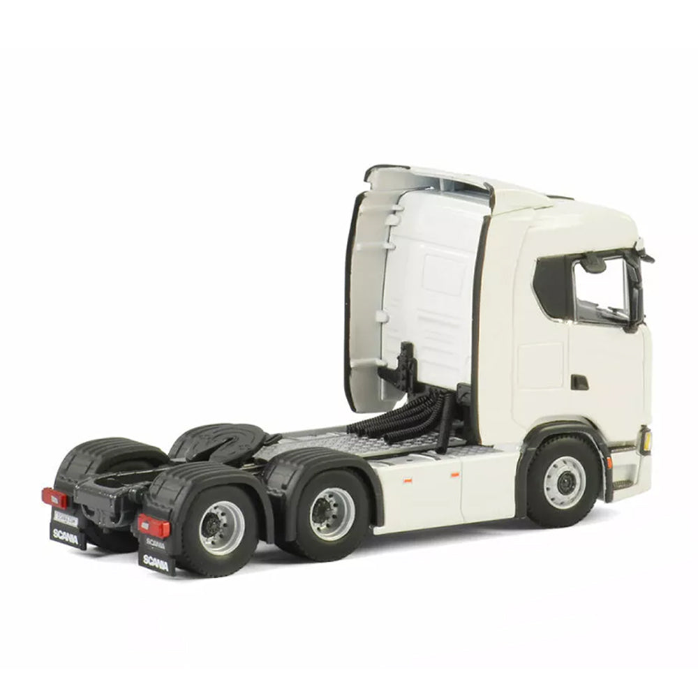 WSI 1:50 Scale Scania S Normal CS20N 6x2 Tag Axle White Diecast Model