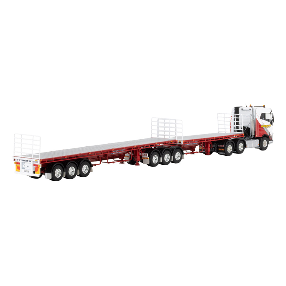 WSI 1:50 Scale Volvo FH4 Truck & B Double Combination Borger Cranes Model