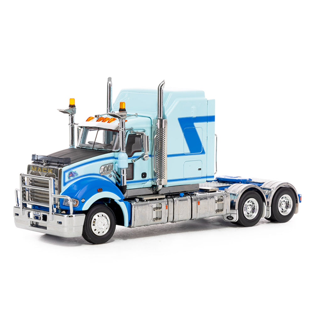 Drake 1:50 Scale Mack Late Edition Superliner Light Blue Model Truck Collectible