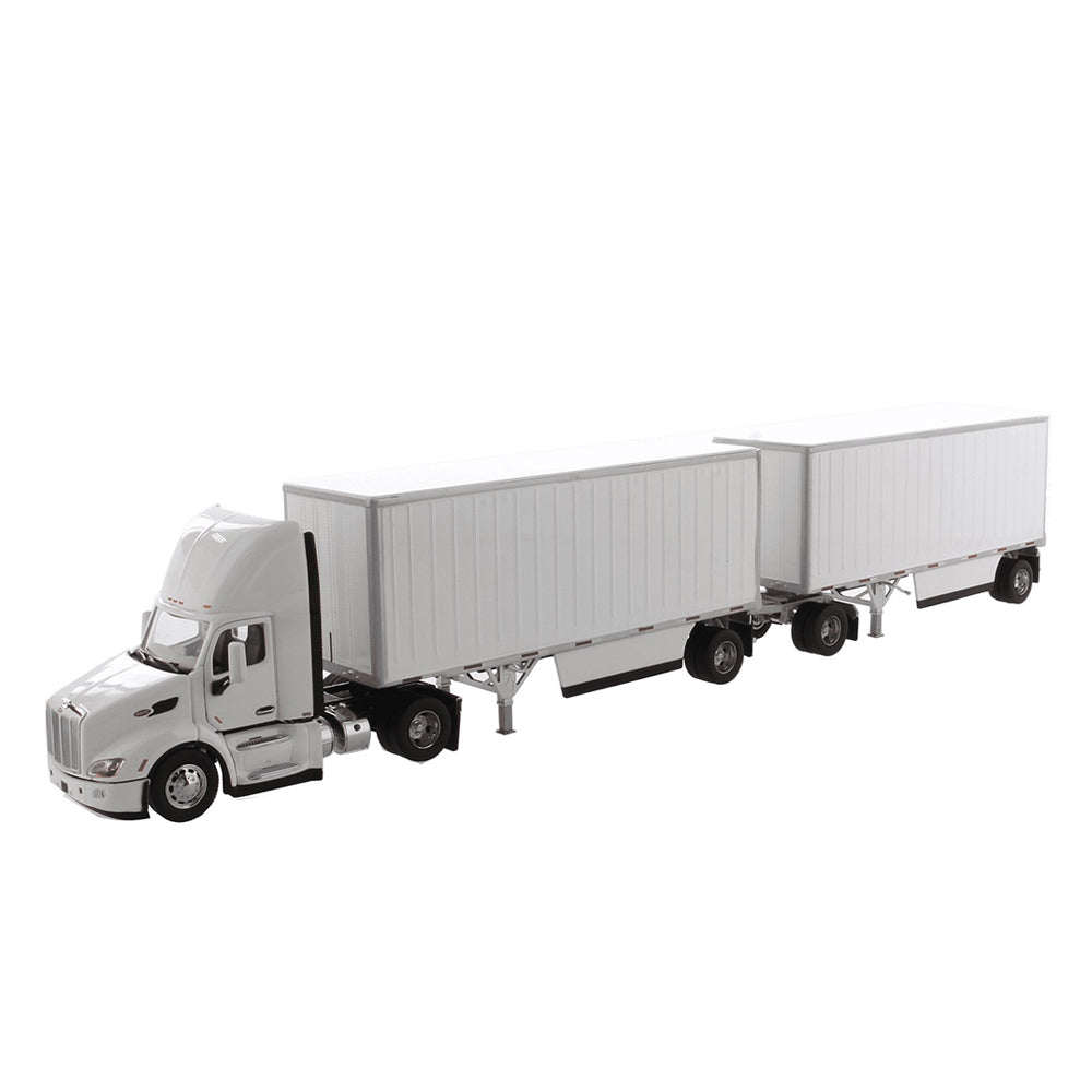 Diecast Masters 1:50 Scale Peterbilt 579 UltraLoft Tractor With Trailer & Dolly Model