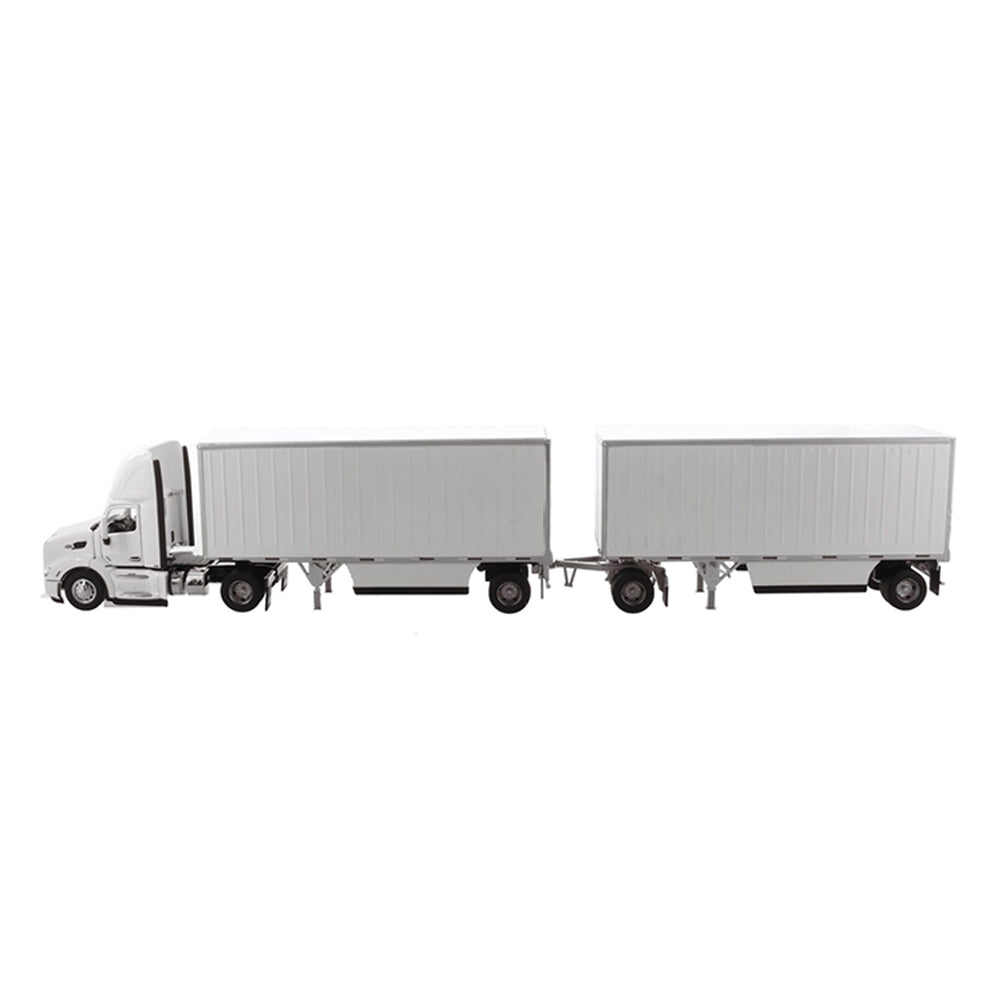 Diecast Masters 1:50 Scale Peterbilt 579 UltraLoft Tractor With Trailer & Dolly Model