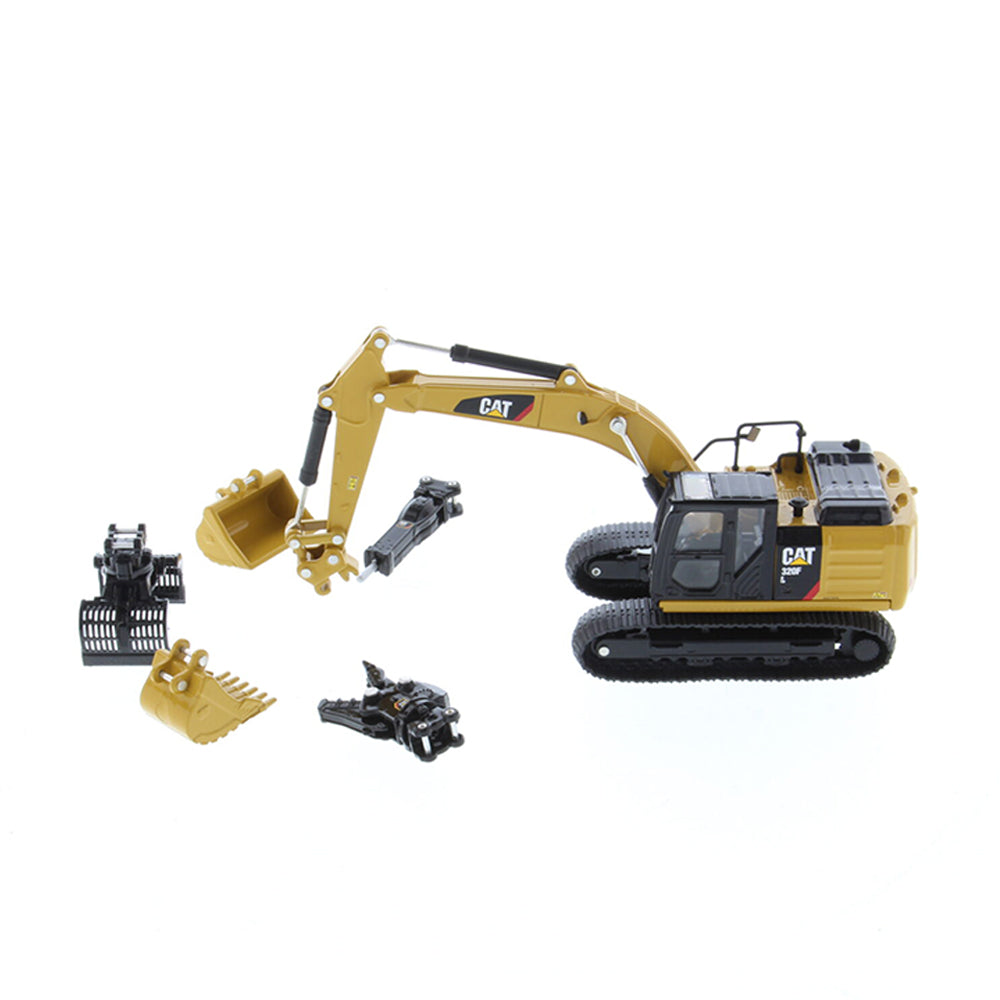 Diecast Masters 1:64 Scale Cat 320F Hydraulic Excavator & 5 Work Tools Diecast Model
