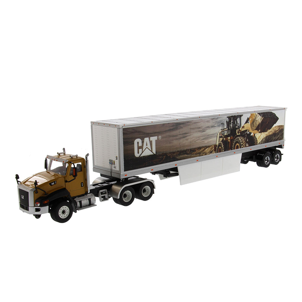 Diecast Masters 1:50 Scale Cat CT660 With Cat Mural Trailers Core Classic Series Truck