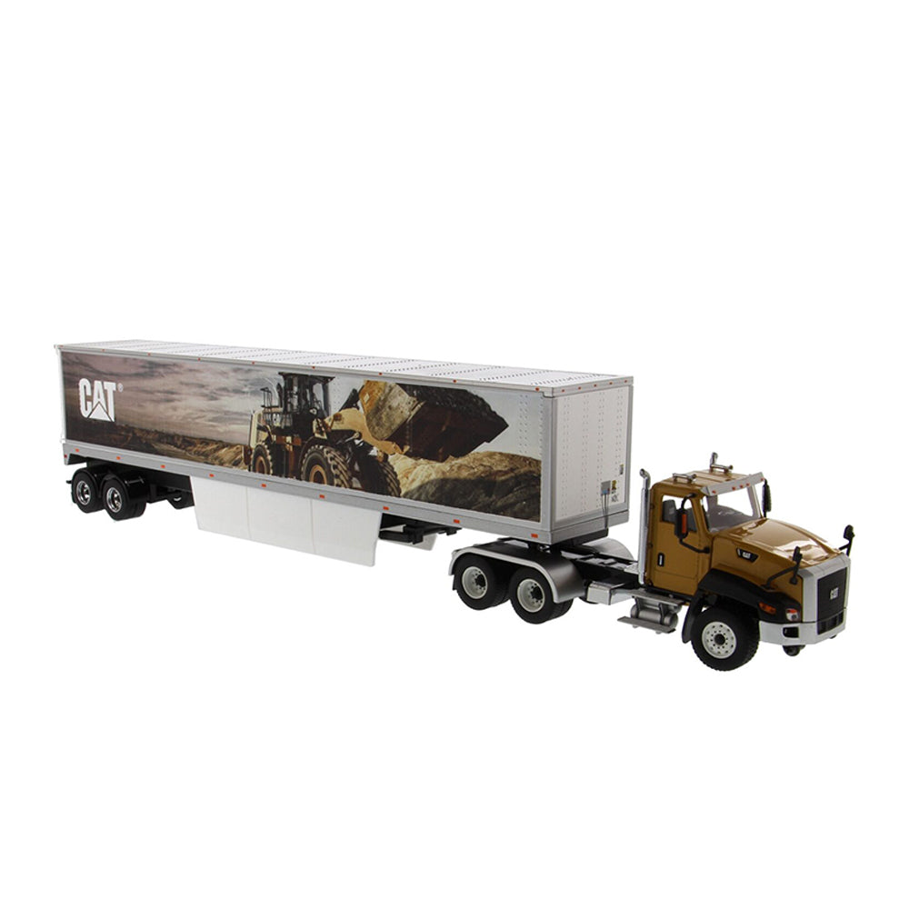 Diecast Masters 1:50 Scale Cat CT660 With Cat Mural Trailers Core Classic Series Truck