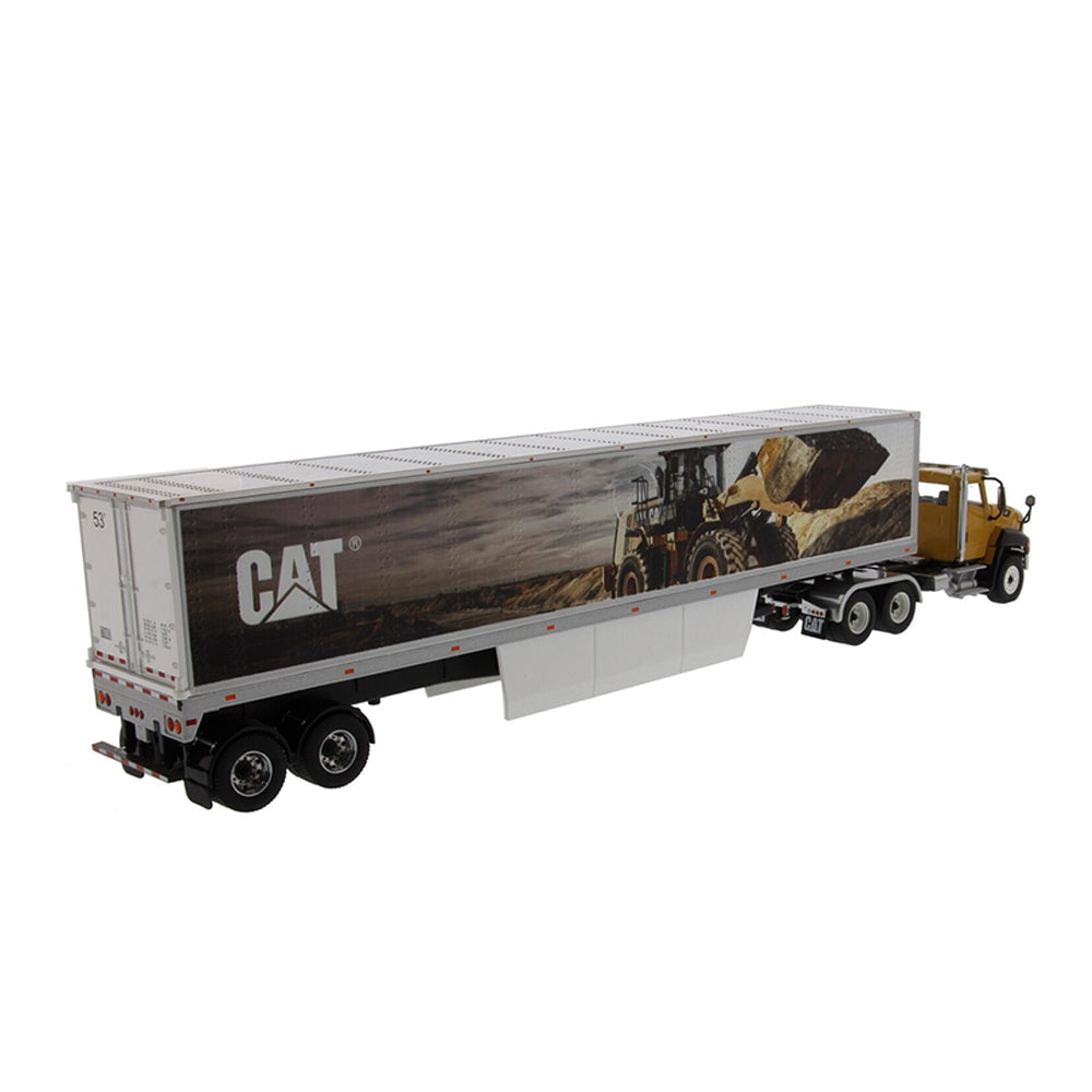Diecast Masters 1:50 Scale Cat CT660 With Cat Mural Trailers Core Classic Series Truck