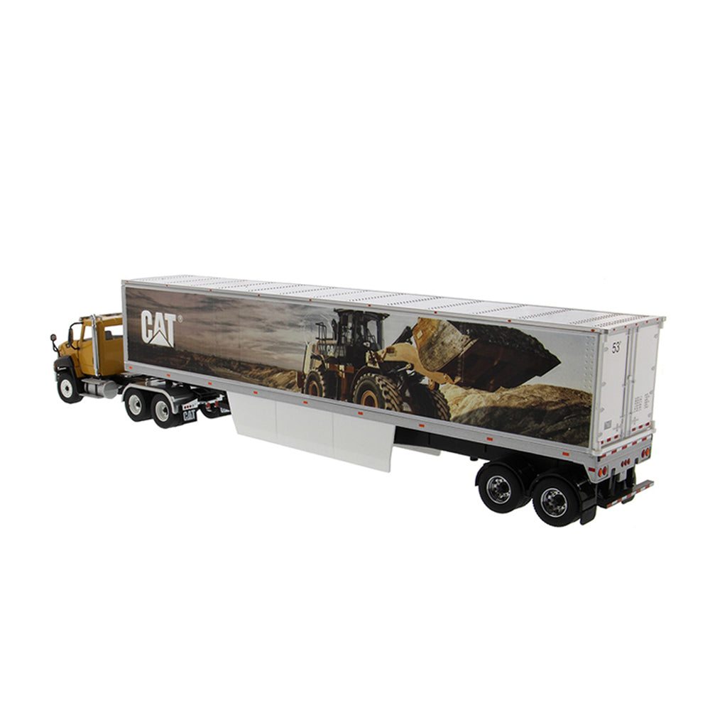 Diecast Masters 1:50 Scale Cat CT660 With Cat Mural Trailers Core Classic Series Truck