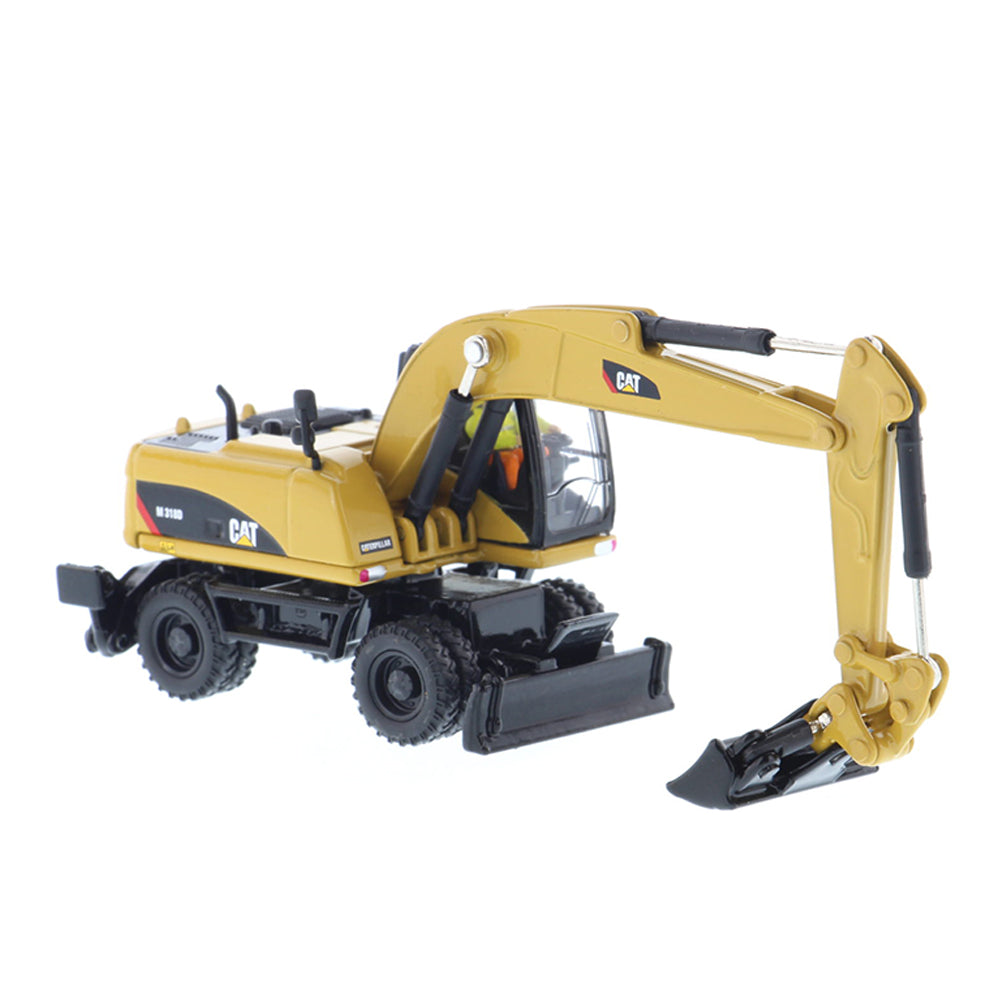 Diecast Masters 1:87 Scale Cat M318D Wheel Excavator High Line HO Series Diecast Model