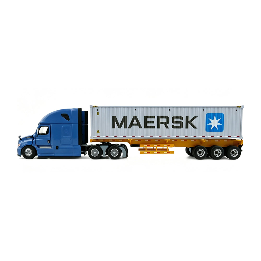Diecast Masters 1:50 Scale Freightliner Cascadia Skeleton Trailer & 40' Sea Container