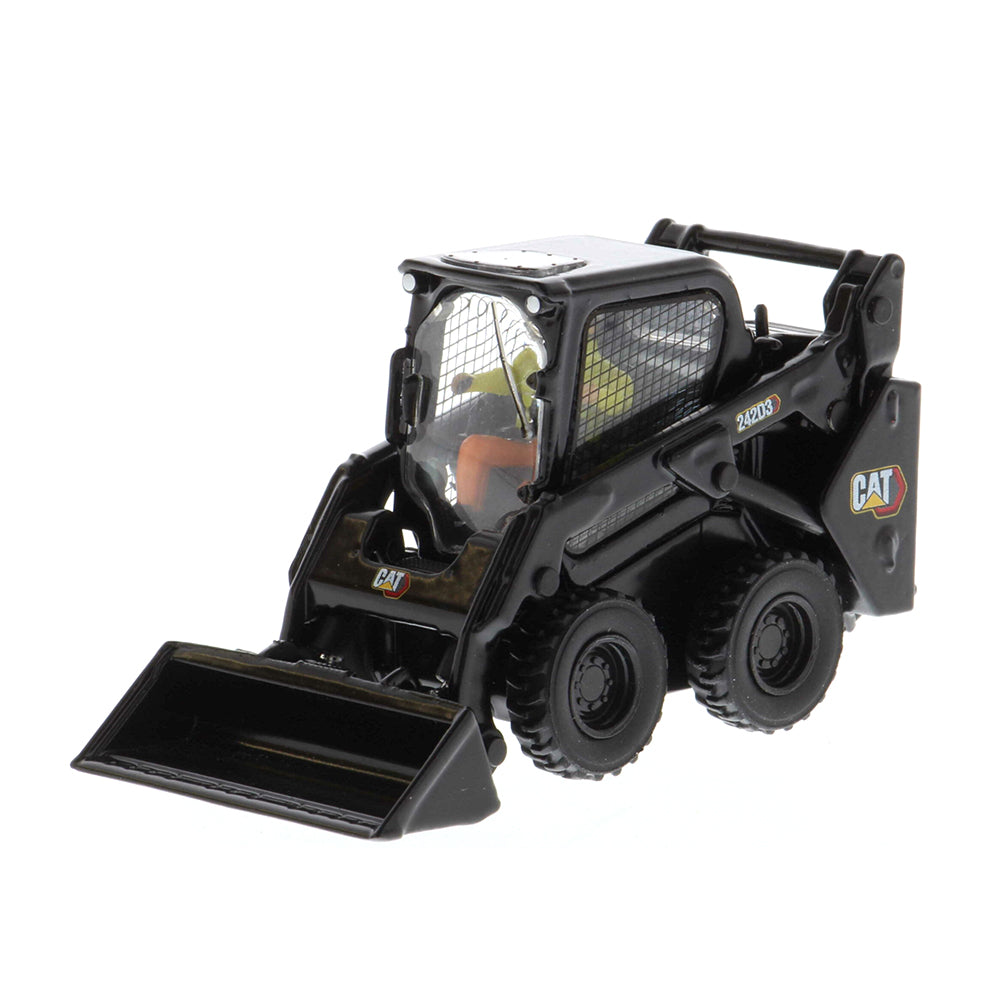 Diecast Masters 1:50 Scale Cat 242D3 Skid Steer Loader Black High Line Series Replica