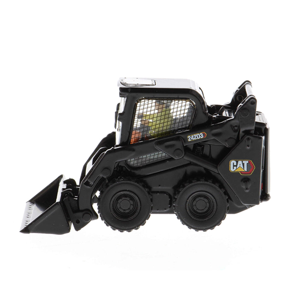 Diecast Masters 1:50 Scale Cat 242D3 Skid Steer Loader Black High Line Series Replica