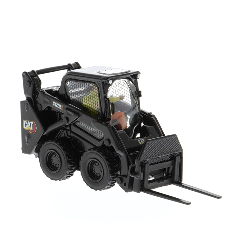 Diecast Masters 1:50 Scale Cat 242D3 Skid Steer Loader Black High Line Series Replica