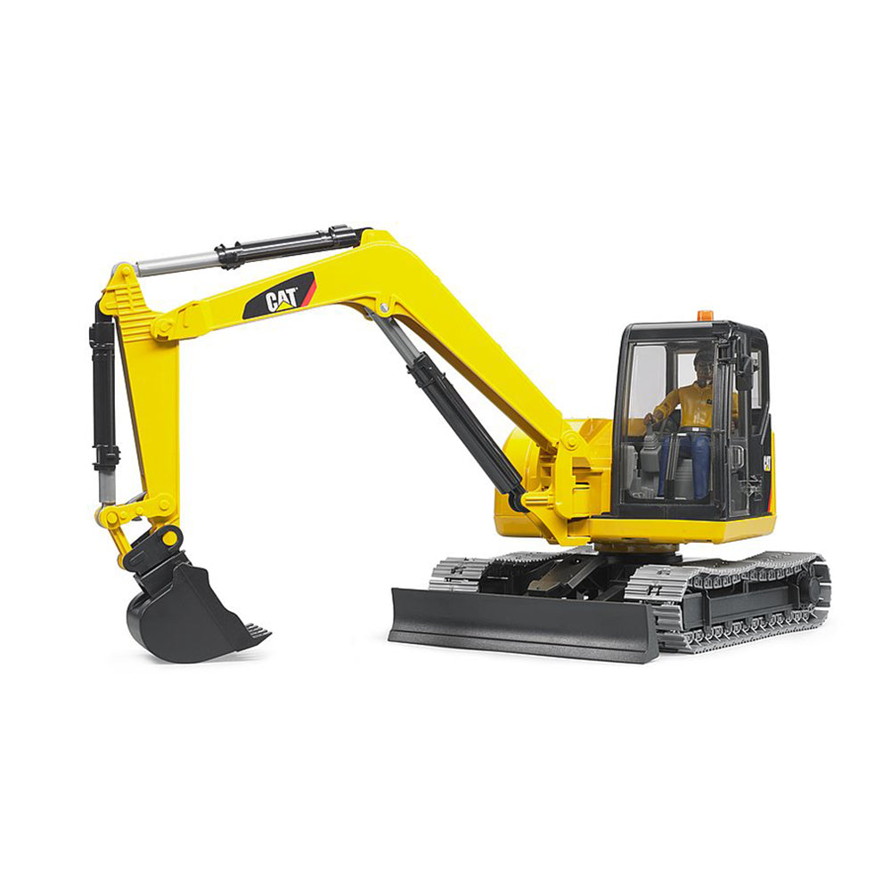 Bruder 1:16 Scale Cat Mini Excavator Construction Model With Worker Toy